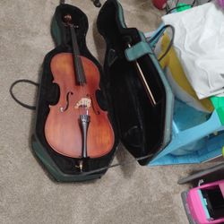 Cello With Case And Bow