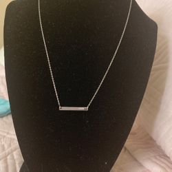 925 Silver Necklace With A Plate To Engraving 