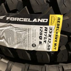 Brand New Tires (1) Forceland Rebel Hawk M/T (33x12.50R17LT) (Single) ($148)