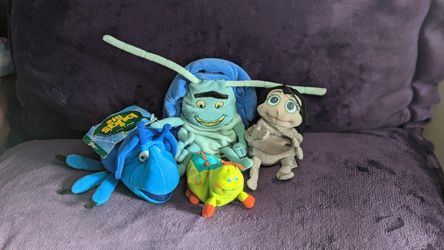 Disney Pixar A Bugs Life Bean Bag Plush Vintage Lot