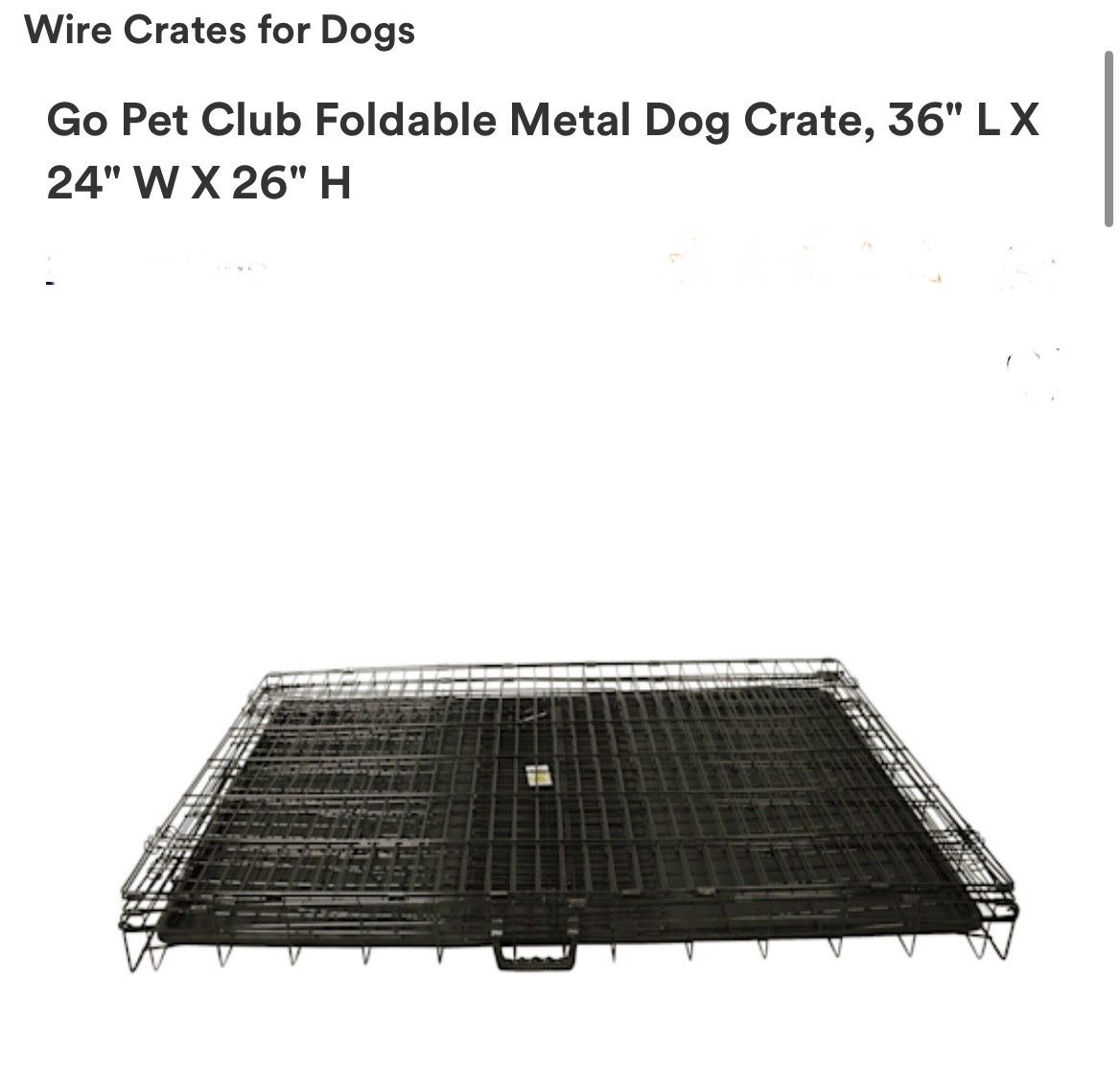 Extra Large Dog Crate With 2 Doors And New Bed Pad