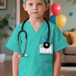 Kids Doctor Costume Lab Coat for Boys Girls Halloween Career Day Dress