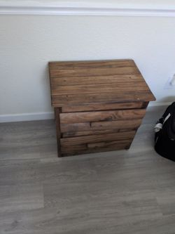 Wood floor 2 door chest