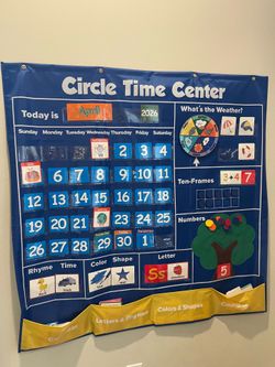 Circle Learning Time Center Pocket Chart Calendar Set