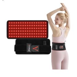 Red Light Therapy for Body, 660nm 850nm 12.6" LED Wearable Infrared Redlight Therapy Belt Wrap Pad for Belly Back Waist Shoulder Knee Muscle