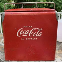 Original 1950S Coke Coca-Cola Metal Cooler