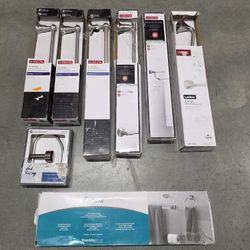 $98 for All,  Lot of (8) DELTA bathroom Towel Bar, Rack, Holders.
