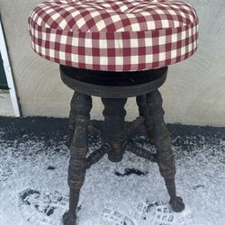 Vintage Clawfoot Stool Piano Stool