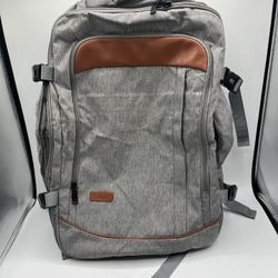 Vancropak Carry on Backpack, Flight Approved Travel Backpack with 3 Packing Cubes, 18x14x8, Grey color 