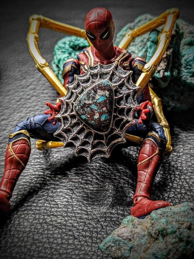 Spiderweb Tufa Cast Ring Size 10  Artist :Kevin Yazzie 