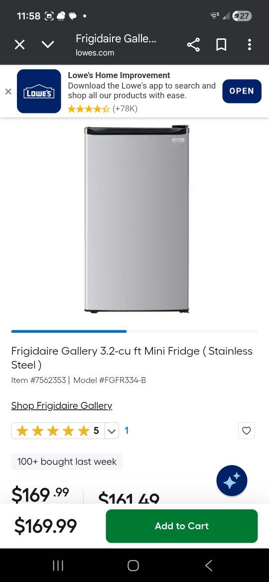 BRAND NEW MINI FRIDGE