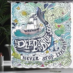 Whale Shower curtains with Hooks