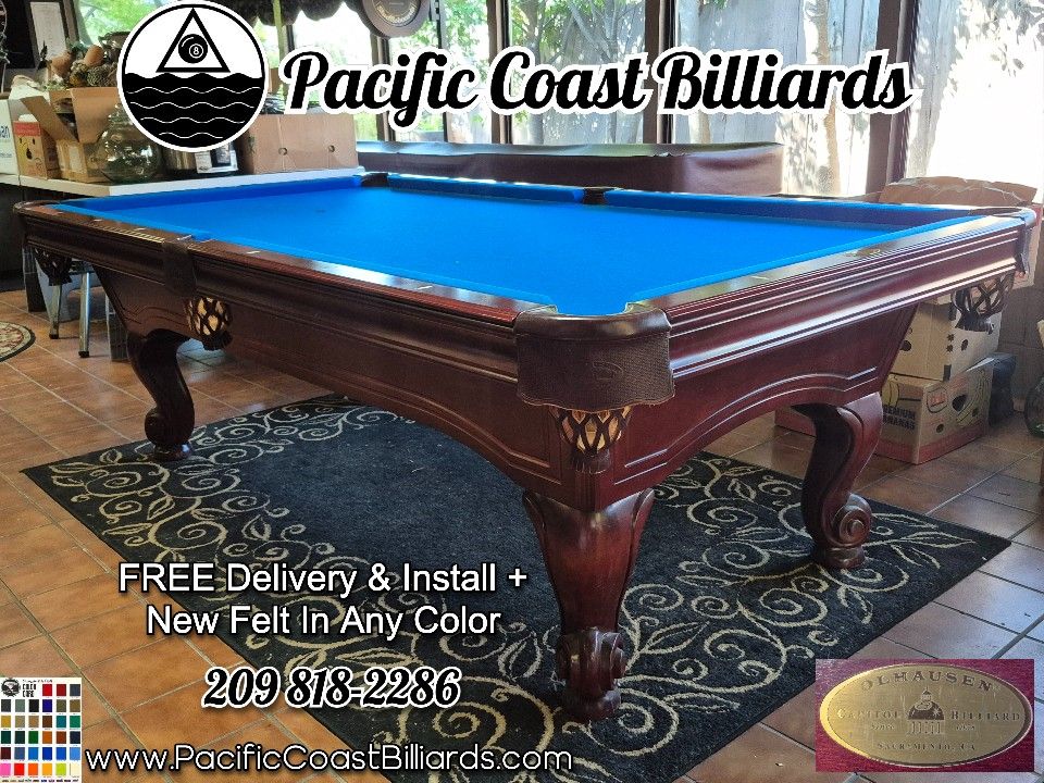 Olhausen Pool Table (FREE Delivery & Install + New Felt Any Color)