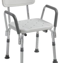 Shower Chair With Back, With Removable Padded Arms