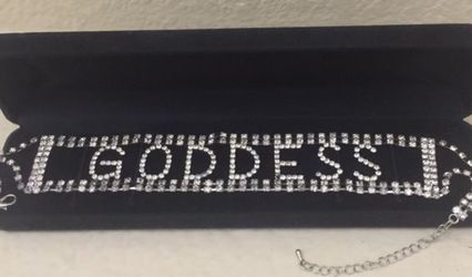 Rhinestones choker necklace