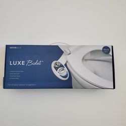 LUXE Bidet NEO 185 - Self-Cleaning, Dual Nozzle, Non-Electric Bidet Attachment for Toilet Seat, Adjustable Water Pressure, Rear and Feminine Wash (Blu