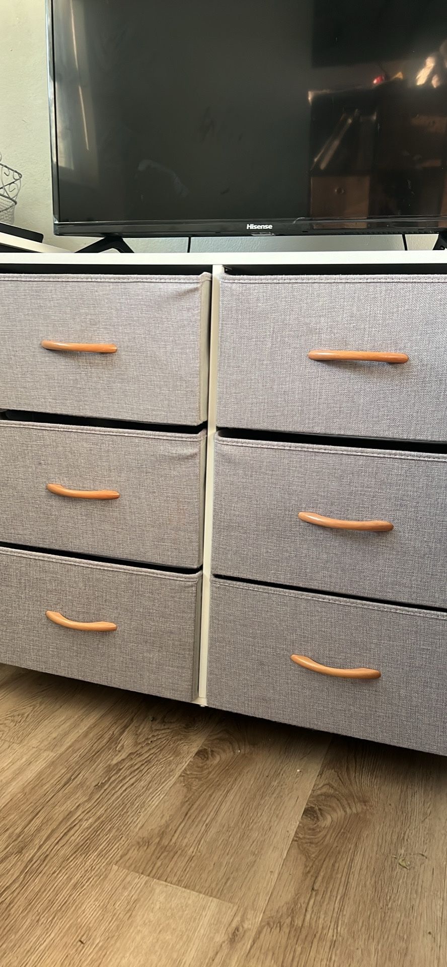 White Organizer Storage With 6 Drawers