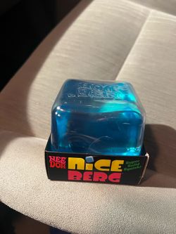 NeeDoh Nice Berg Blue XL Giant Nee Doh Niceberg Solid Squish Cube Brand New