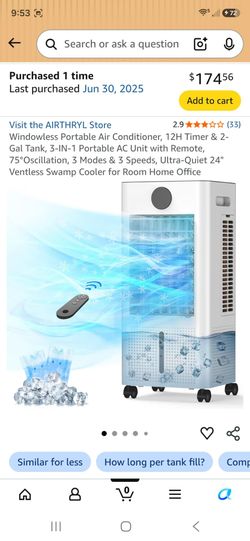 Airthryl window less portable air conditioner