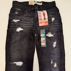 NWT Levi’s Boys’ 514 Straight Fit Performance Denim Stretch Jeans Black Size 8 Regular