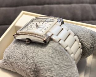 Women's Square Watch with Crystal Bezel