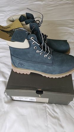 "Blue Timberland" premium boots gum bottom Men 8.5 $100