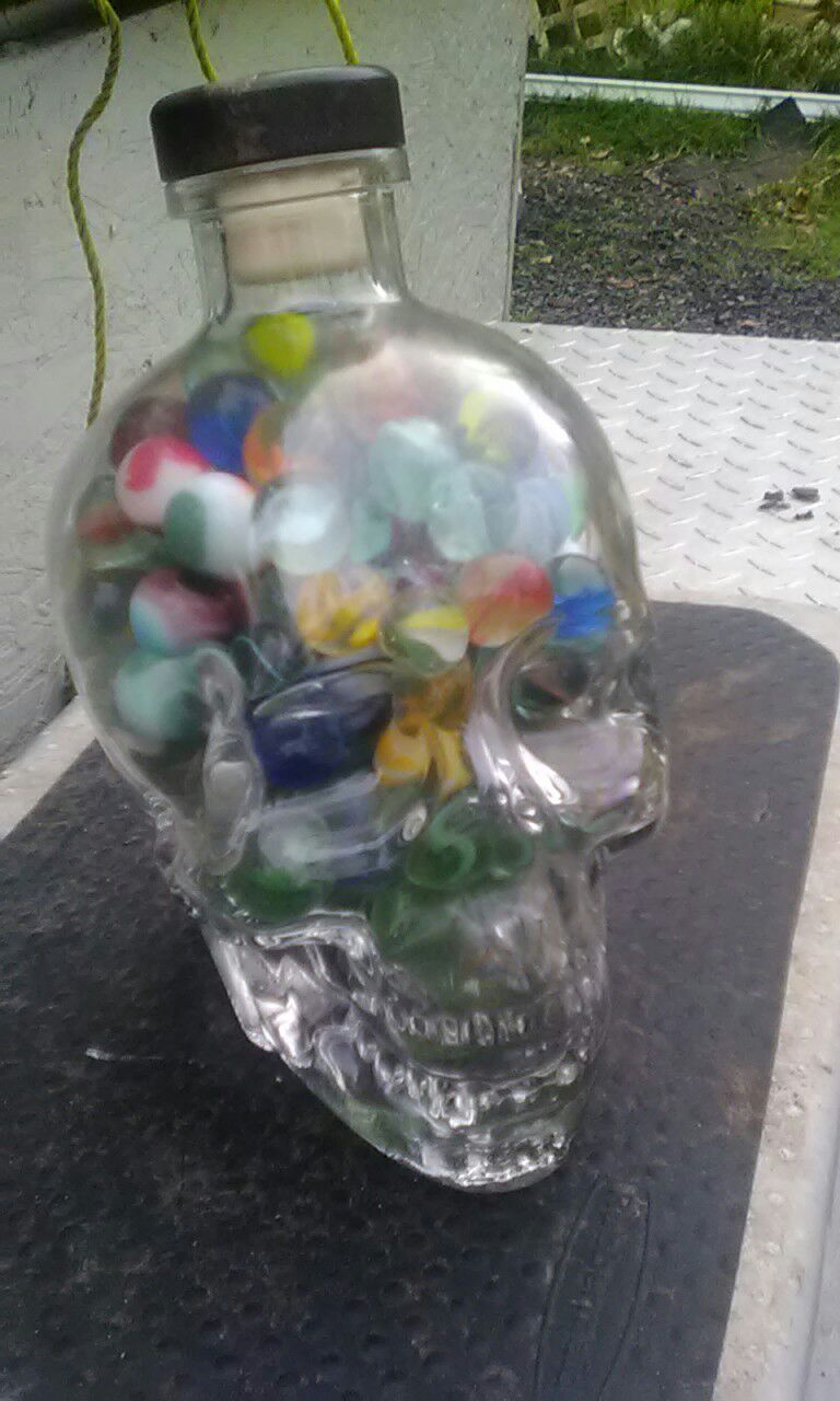 Skull full of marbles