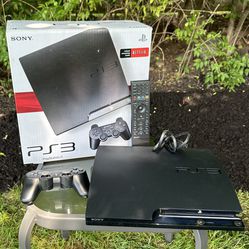 Playstation 3 Slim PS3 120GB CECH-2001A Console with original box controller and remote Firmware 4.80