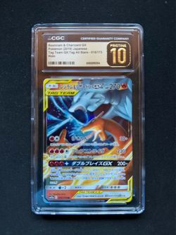 Pokemon 2019 Reshiram & Charizard Gx Double Blaze-007/095 Holo Japanese CGC 10