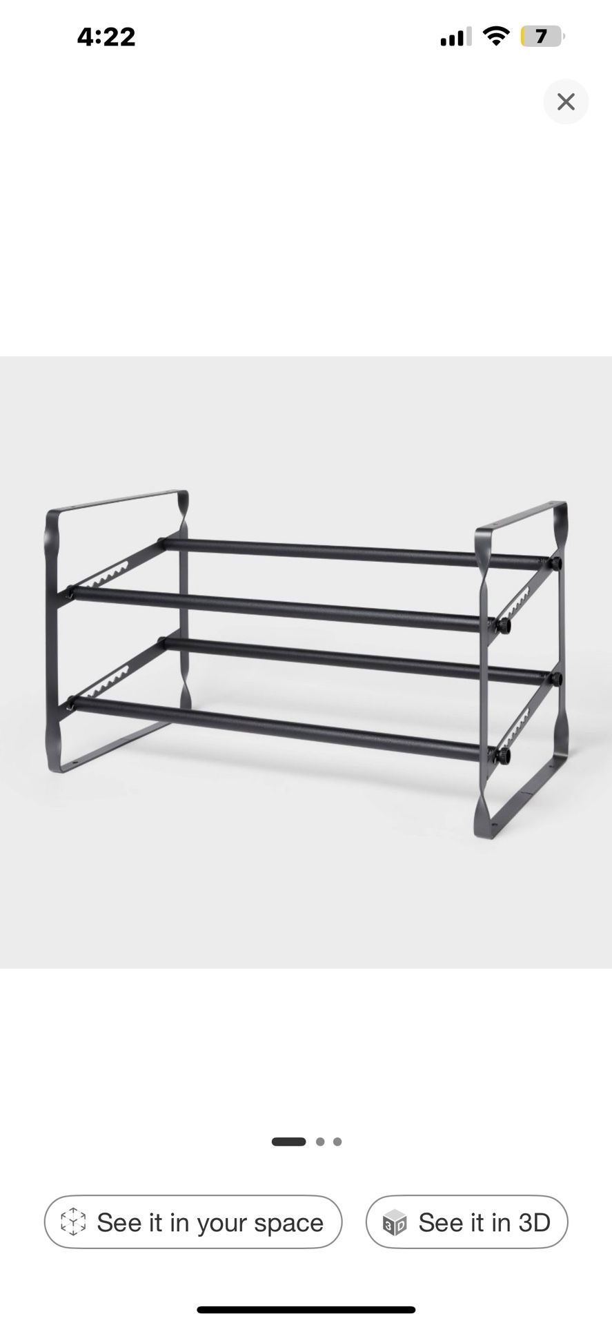 2 Tier shoe rack