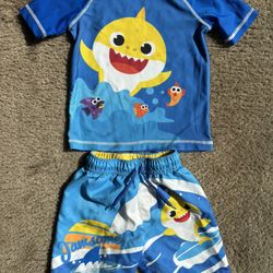 Boys Baby Shark Swimsuit Set – Size 5T
