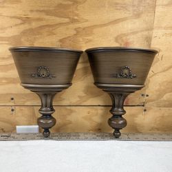 Homeco Syroco Wall Pocket Planter Sconce Faux Wood about 1963 Vintage USA Home Interiors GREAT  Pick up at Deer Park, TX 77536 