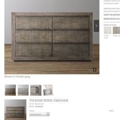 Restoration hardware Thayer wide dresser