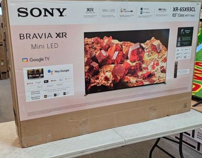 65 Sony X 93CL smart 4K HDTV $55 down on financing free delivery six month warranty