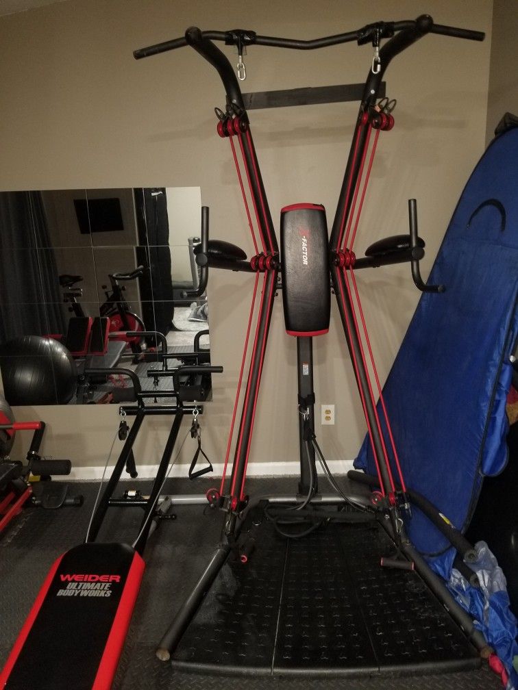 Pull Up Bar With Pullies X Factor Gym Exercise Equipment