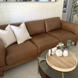 West Elm Leather Sofa