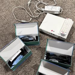 LG 3D Projector with 3D Glasses