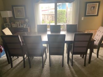 Custom dining table and chairs