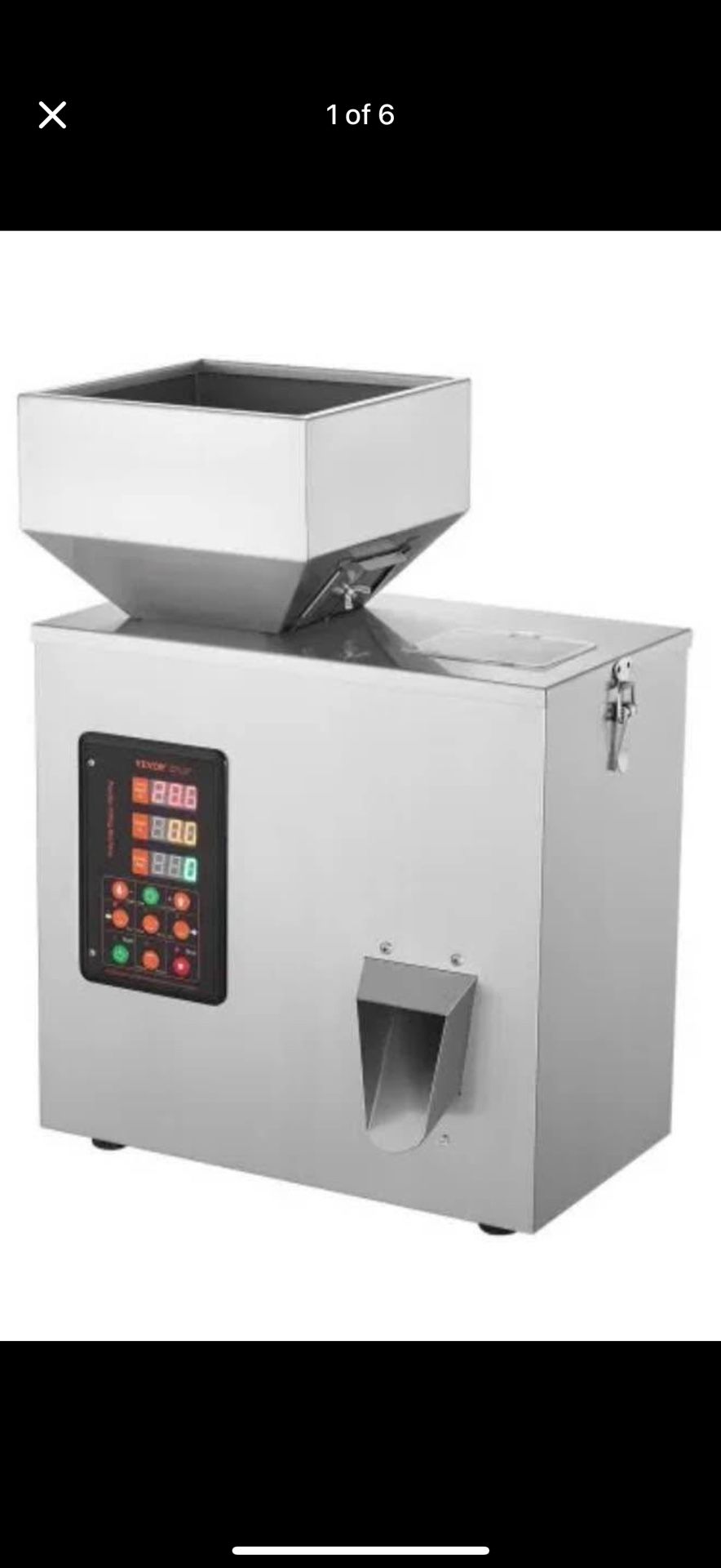 VEVOR Powder Filling Machine, 0.002-0.22lbs/1-100g, Automatic Intelligent Particle Weighing Filling