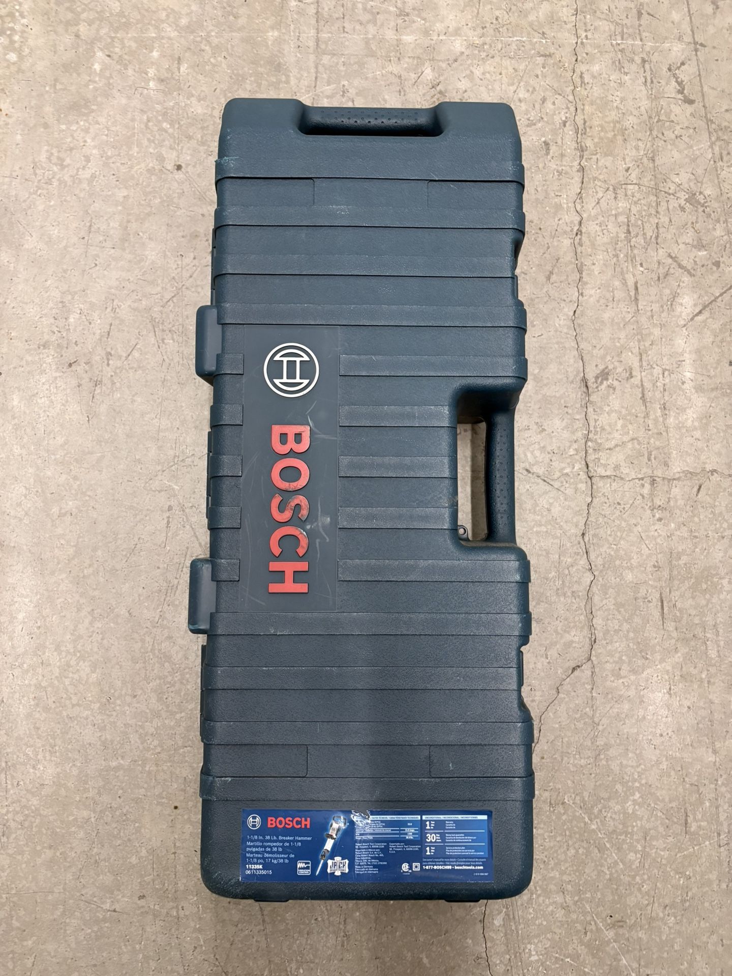 Bosch 15 Amp 1-1/8 in Corded Concrete Elec Hex Breaker Hammer Kit w Case & wheel