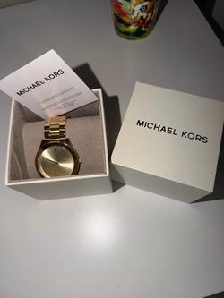 Michael Kors Slim Runway Gold-Tone Stainless Steel Watch