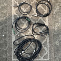 Speaker Cables - Guitar Amp - PA Cables 5 Pieces 