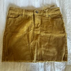 Corduroy skirt and Faux Leather Pants