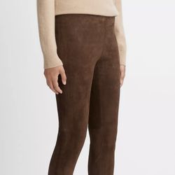 Vince Suede Pants Leggings XS Brown 