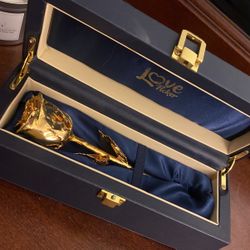 24 KARAT GOLD DIPPED NATURAL ROSE 7"