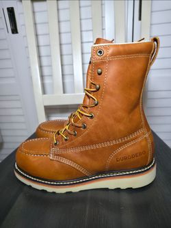 Duradero Work Boots 8 inch Steel Toe Wedge Sole Men's Size 7 W