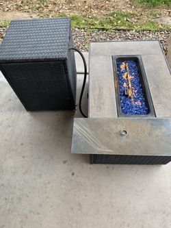 Fire Table With Tank Holder