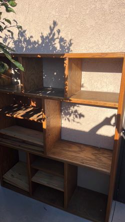 Wooden Bookcase Shelving Unit