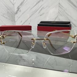 🔥🔥Gold Frames Clear Lenses 