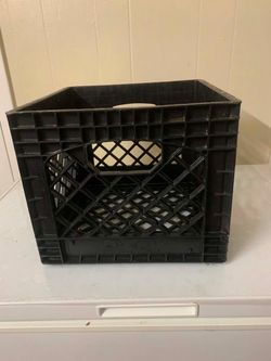 Rigid Milk Crates - 12 x 12 x 10 1⁄2", Black